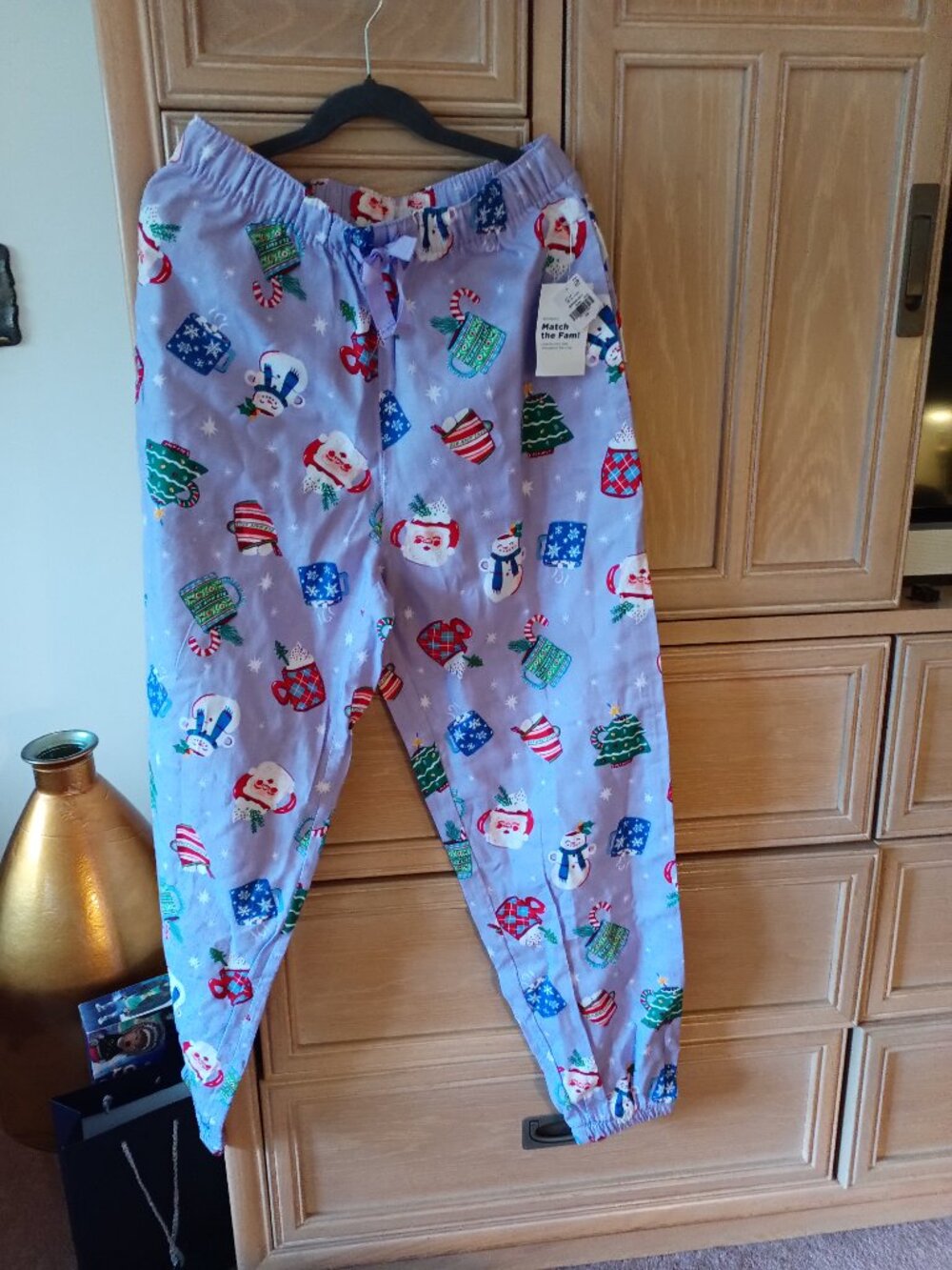 New Old Navy XS X Small Flannel Purple Mugs Jogger Pajama Lounge Pant NWT Women